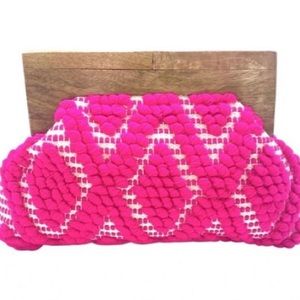 Hot pink clutch